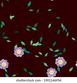 Floral abstract background texture. Seamless flowers pattern.