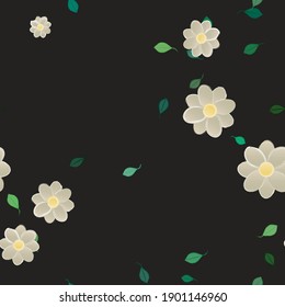 Floral abstract background texture. Seamless flowers pattern.