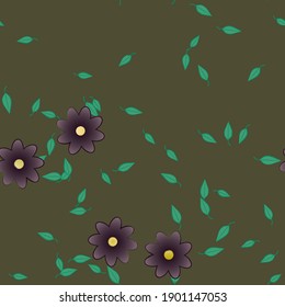 Floral abstract background texture. Seamless flowers pattern.