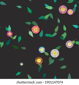 Floral abstract background texture. Seamless flowers pattern.