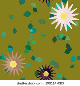 Floral abstract background texture. Seamless flowers pattern.