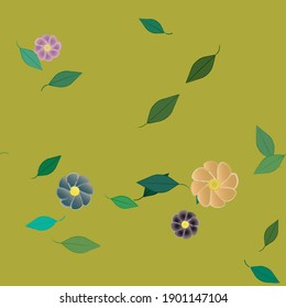 Floral abstract background texture. Seamless flowers pattern.