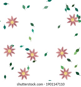 Floral abstract background texture. Seamless flowers pattern.