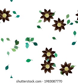 Floral abstract background texture. Seamless flowers pattern.