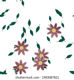 Floral abstract background texture. Seamless flowers pattern.