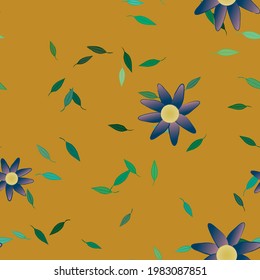 Floral abstract background texture. Seamless flowers pattern.