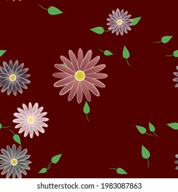 Floral abstract background texture. Seamless flowers pattern.