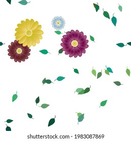Floral abstract background texture. Seamless flowers pattern.