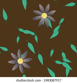 Floral abstract background texture. Seamless flowers pattern.