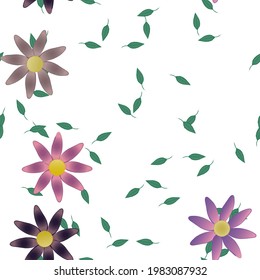 Floral abstract background texture. Seamless flowers pattern.
