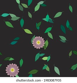 Floral abstract background texture. Seamless flowers pattern.