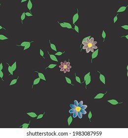 Floral abstract background texture. Seamless flowers pattern.