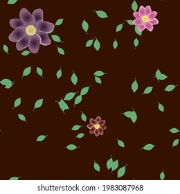 Floral abstract background texture. Seamless flowers pattern.