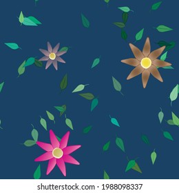 Floral abstract background texture. Seamless flowers pattern.