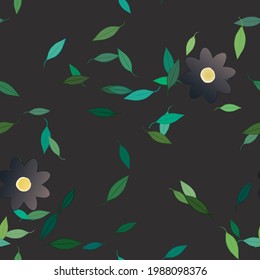 Floral abstract background texture. Seamless flowers pattern.