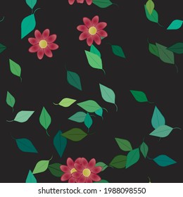 Floral abstract background texture. Seamless flowers pattern.