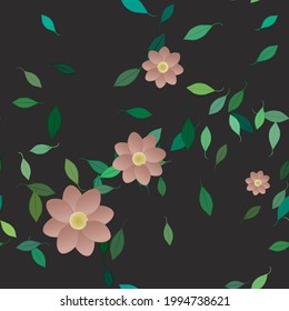 Floral abstract background texture. Seamless flowers pattern.