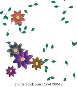 Floral abstract background texture. Seamless flowers pattern.