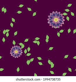 Floral abstract background texture. Seamless flowers pattern.