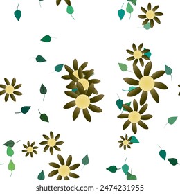 Floral abstract background texture. Seamless flowers pattern.