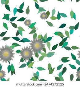Floral abstract background texture. Seamless flowers pattern.