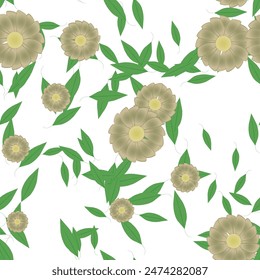 Floral abstract background texture. Seamless flowers pattern.