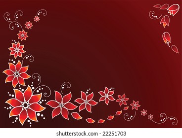 Floral abstract background. Vector.