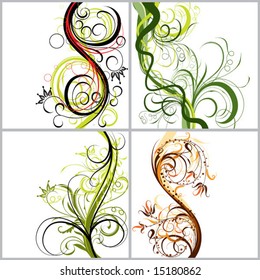 Floral abstract background, vector illustration