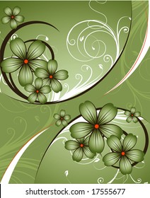 Floral abstract background. Vector illustration for design.