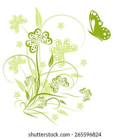Floral abstract background, vector illustration
