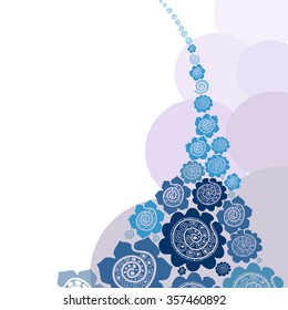 Floral abstract background. Vector illustration.
