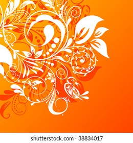 Fondo abstracto floral, ilustración vectorial