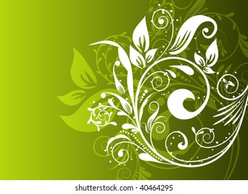 Fondo abstracto floral, ilustración vectorial