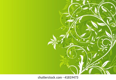 Floral abstract background, vector illustration