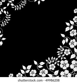 Fondo abstracto floral, ilustración vectorial