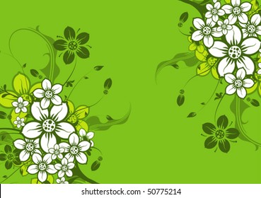 Floral abstract background, vector illustration