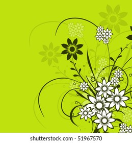 Floral abstract background, vector illustration