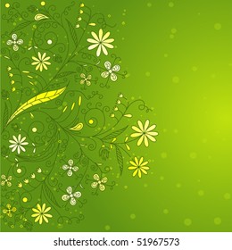 Floral abstract background, vector illustration