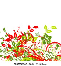 Floral abstract background, vector illustration