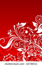 Fondo abstracto floral, ilustración vectorial