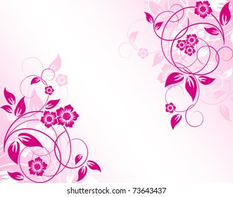 Floral abstract background, vector illustration