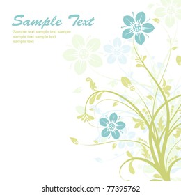 Floral abstract background, vector illustration