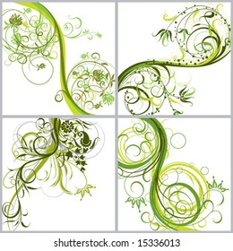 Floral abstract backgrounds, vector illustration