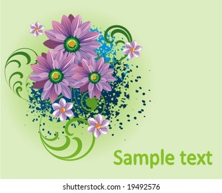 Floral abstract backgrounds, vector illustration