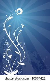 Floral abstract background-vector file