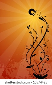 Floral abstract background-vector file