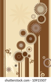 Floral abstract background-vector file
