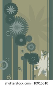 Floral abstract background-vector file