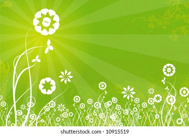 Floral abstract background-vector file