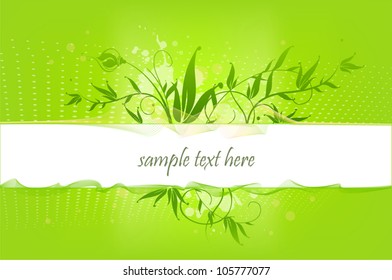 Floral abstract banner